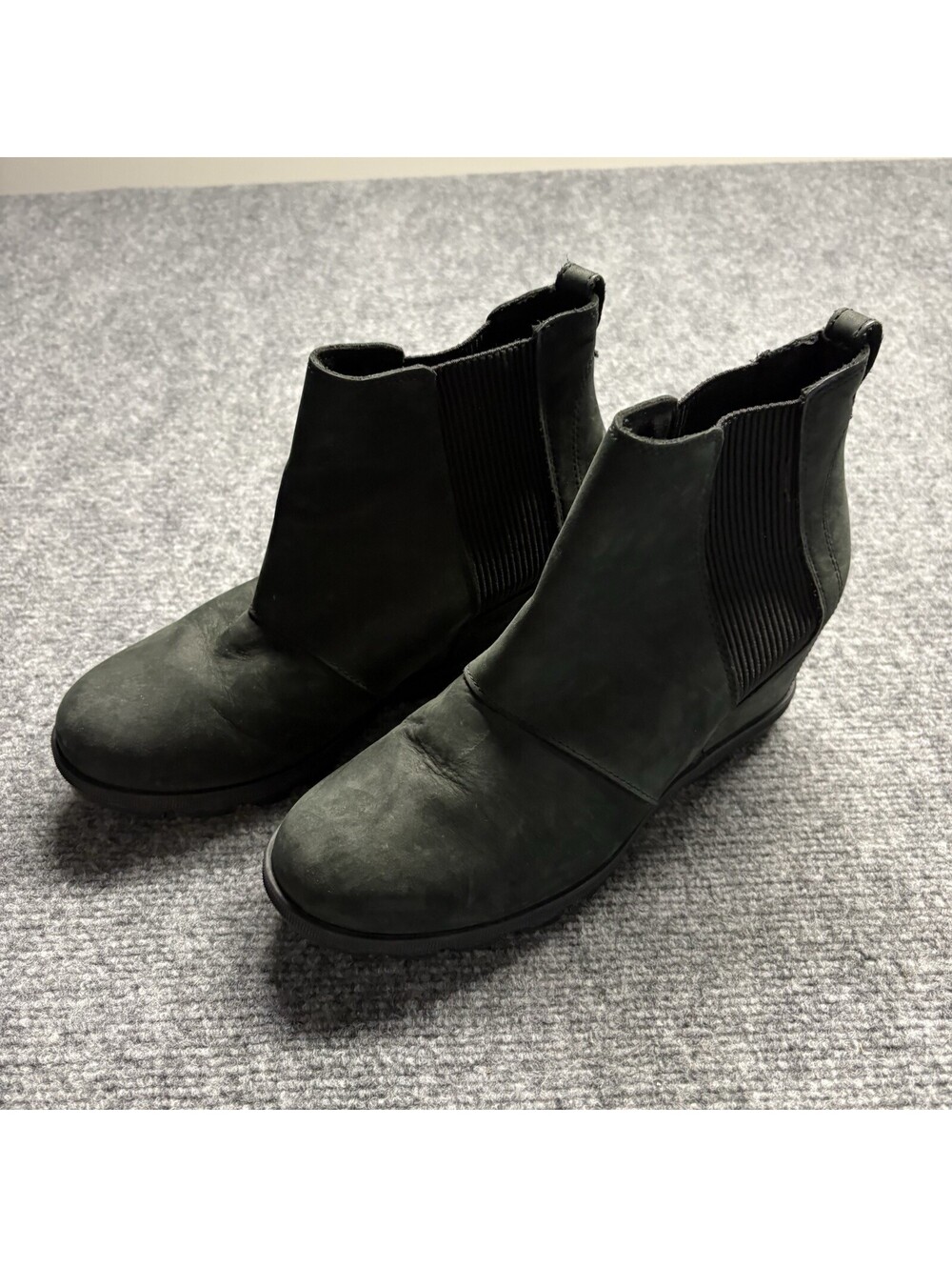 (A) Sorel Joan Arctic Wedge 2 Chelsea Boot Black Size 10 0354
